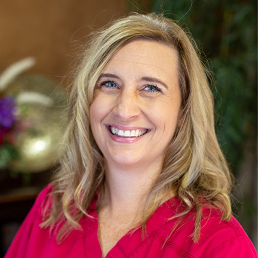 Woman at preventive dental visit.