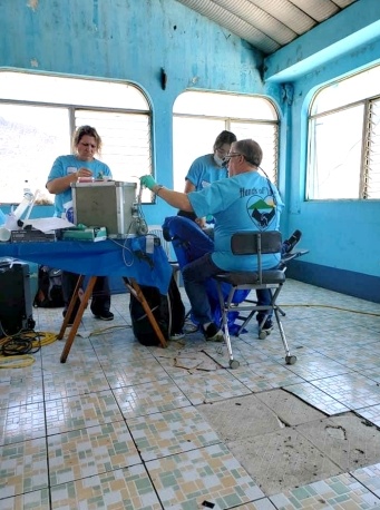 Dental team members volunteering