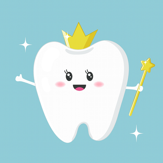 cartoon of Dental crowns in Arlington