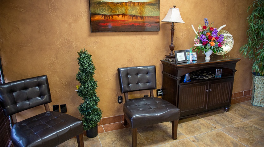 Reception area at Robert A. Whitmore DDS dental office